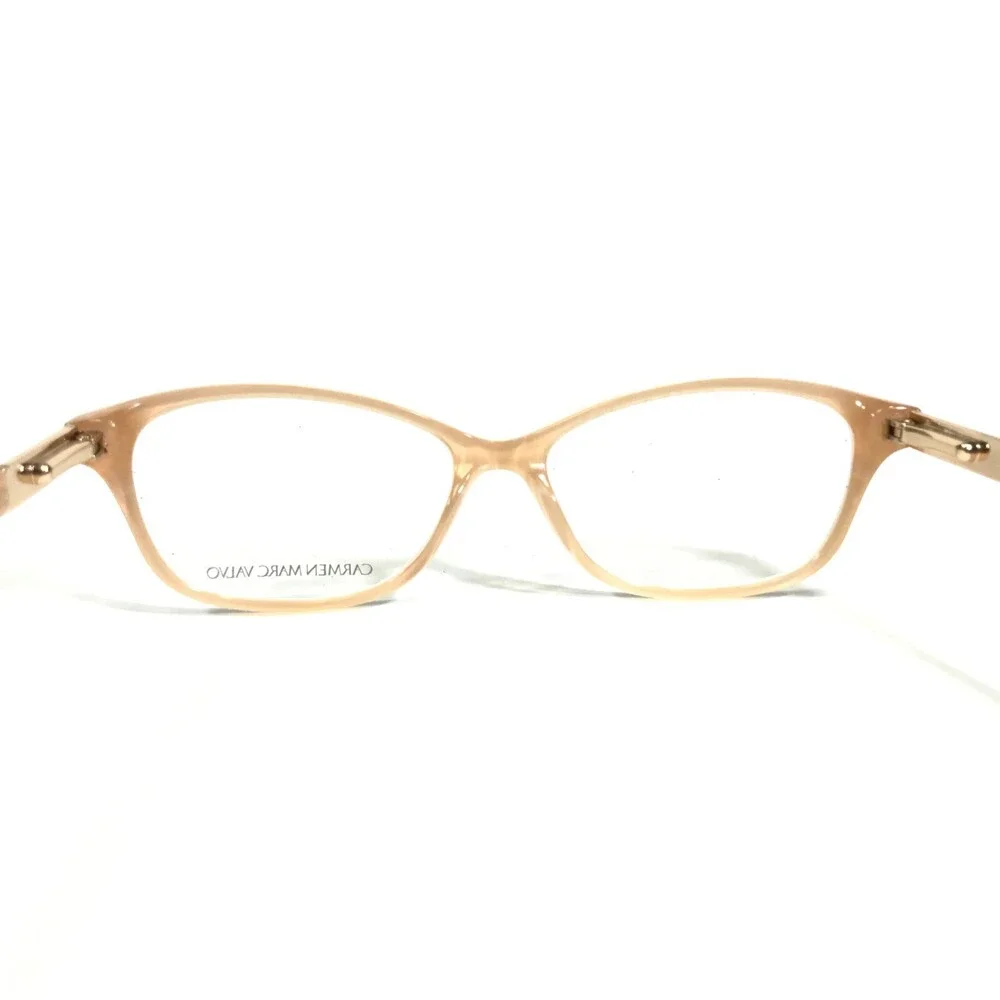 Carmen Marc Valvo Eyeglasses Frames Ariana Truffle Gold Brown Nude 53-15-135